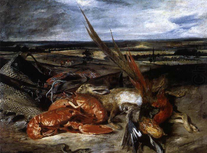 Still-Life with Lobster, Eugene Delacroix